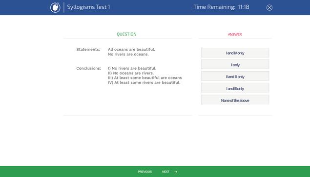 Syllogisms Test Free